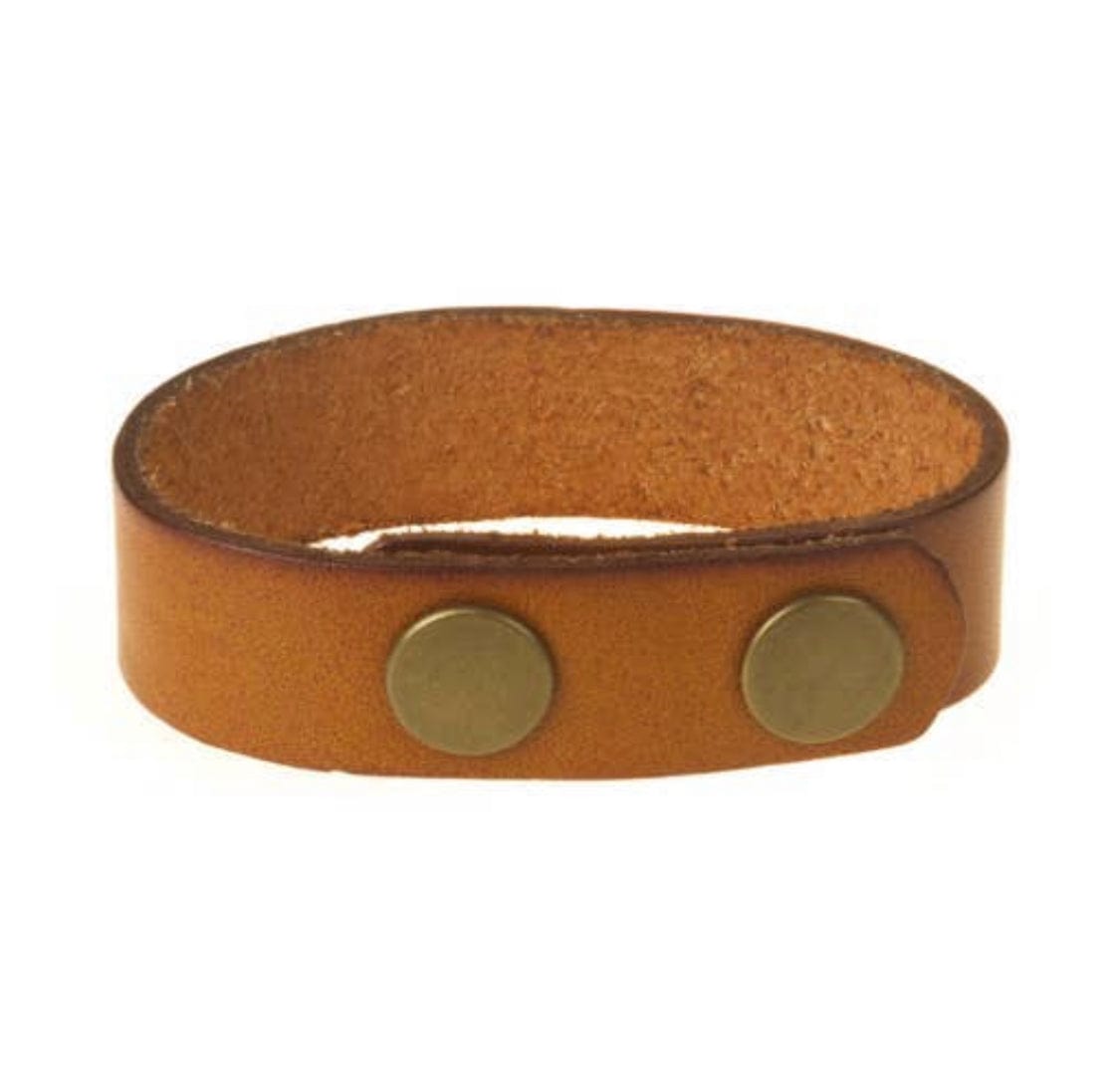 MantraDog Leather Snap Bracelet Light Brown