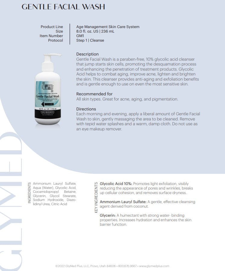 GlyMed Plus Gentle Facial Wash