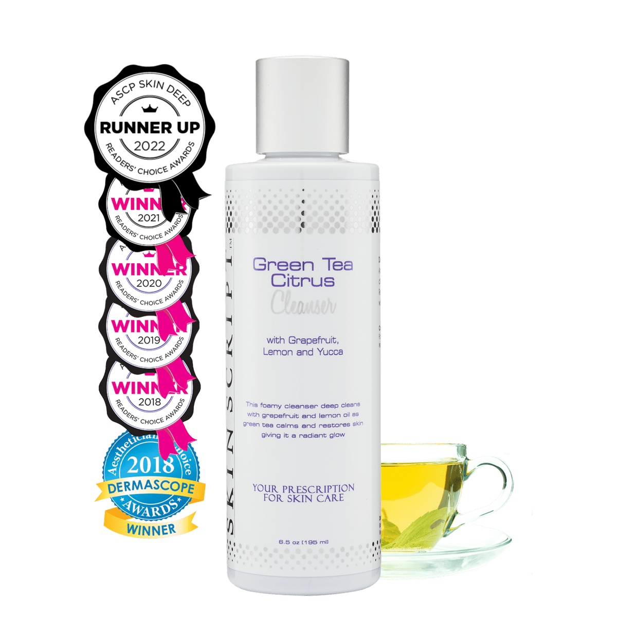 Skin Script Green Tea Citrus Cleanser to wash skin